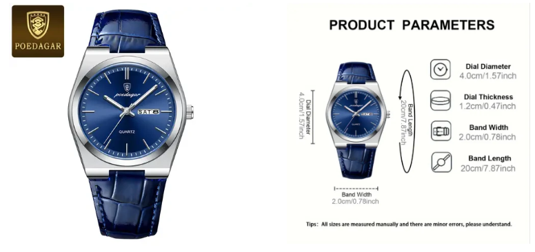 Luxury Casual Leather Men's Watch